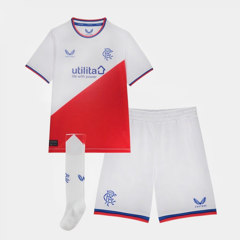 Castore Rangers FC Away Mini Kit 2022 2023 Infant Boys