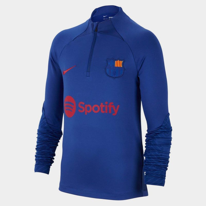 Nike FC Barcelona Strike Dri FIT Football Drill Top 2022 2023 Junior Boys