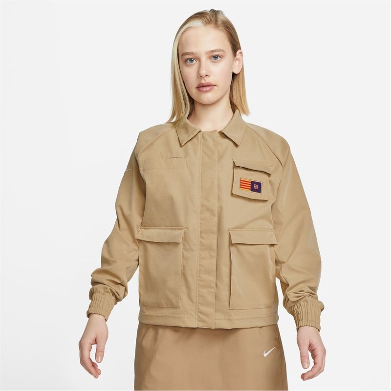Nike Barcelona Swoosh Womens Full Zip Woven Jacket 2022 2023 Womens