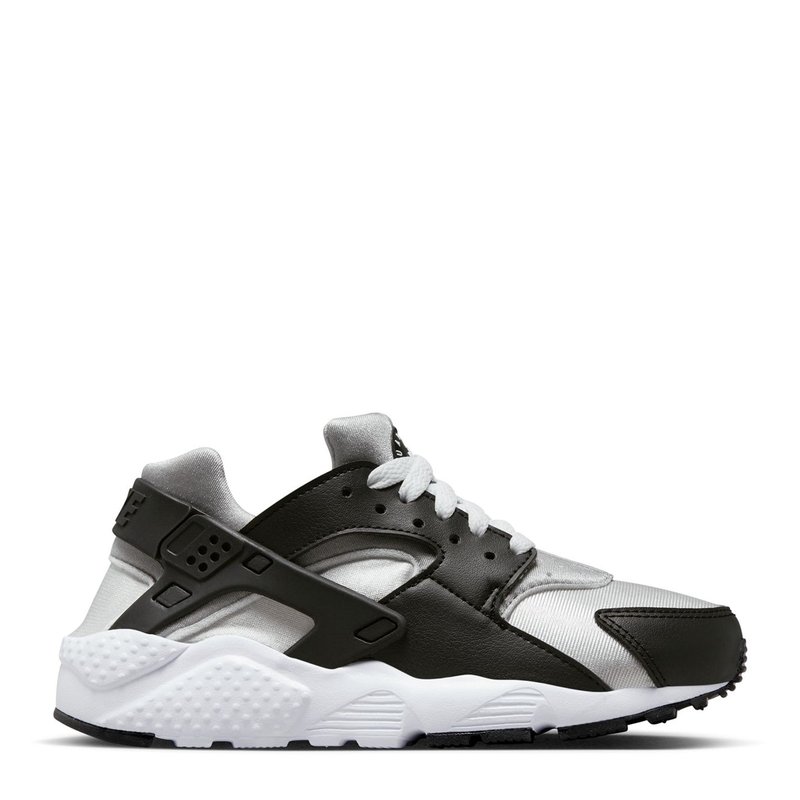 Nike Huarache Run Big Kids Shoes Black Wht Grey 48.00