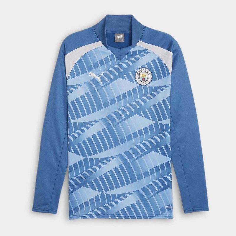 Puma Manchester City Pre Match Sweat T shirt 2023 2024 Adults