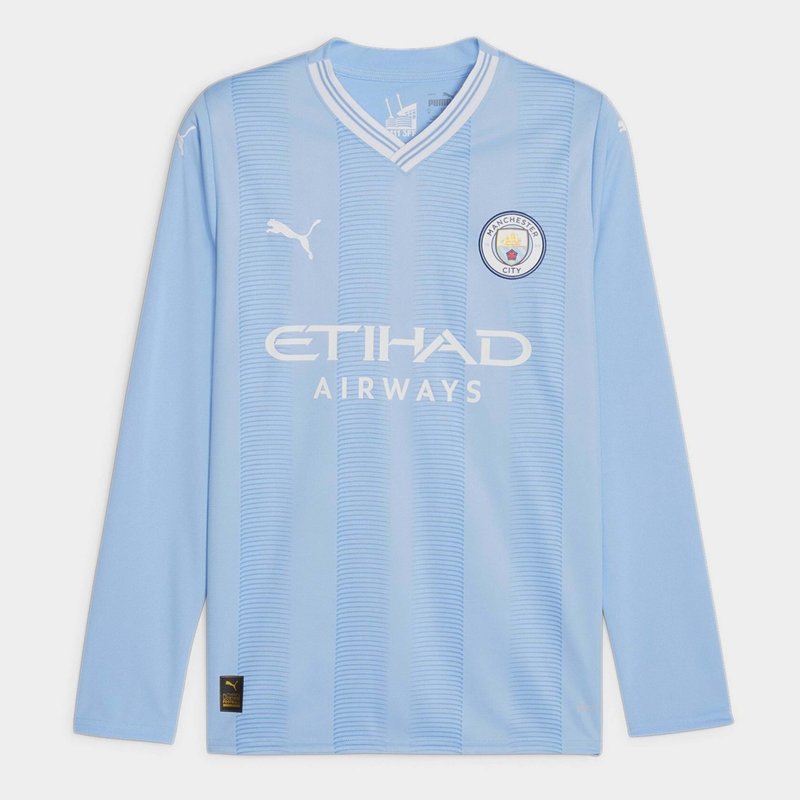 Puma Manchester City Long Sleeve Home Shirt 2023 2024 Adults