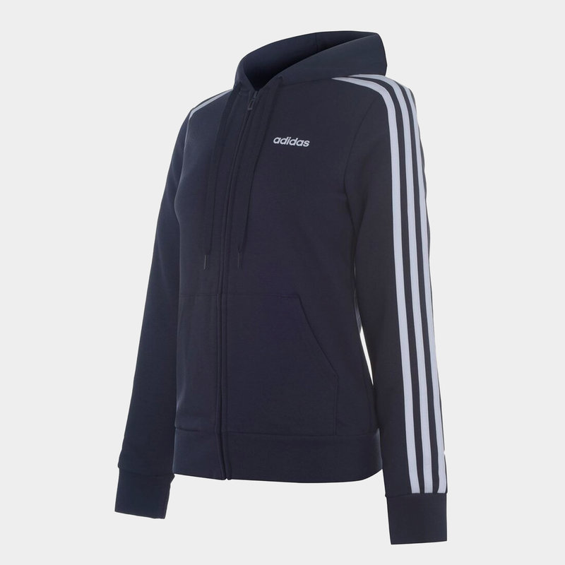adidas 3 Stripe Zip Track Hoodie Ladies