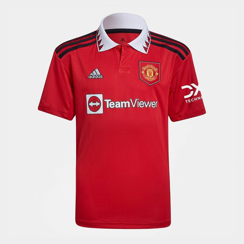 adidas Manchester United FC Home Shirt 2022 2023 Juniors