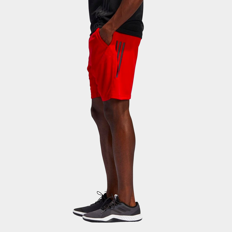 adidas 3 Stripes 9 Inch Mens Rugby Shorts