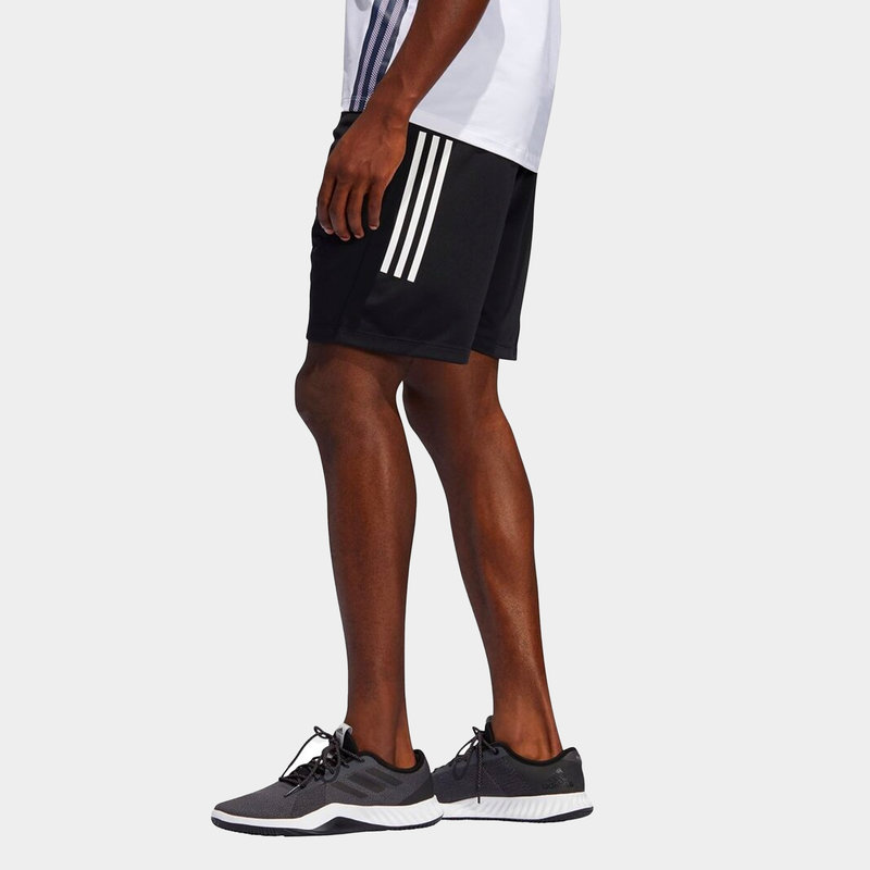 adidas 3 Stripes 9 Inch Mens Rugby Shorts