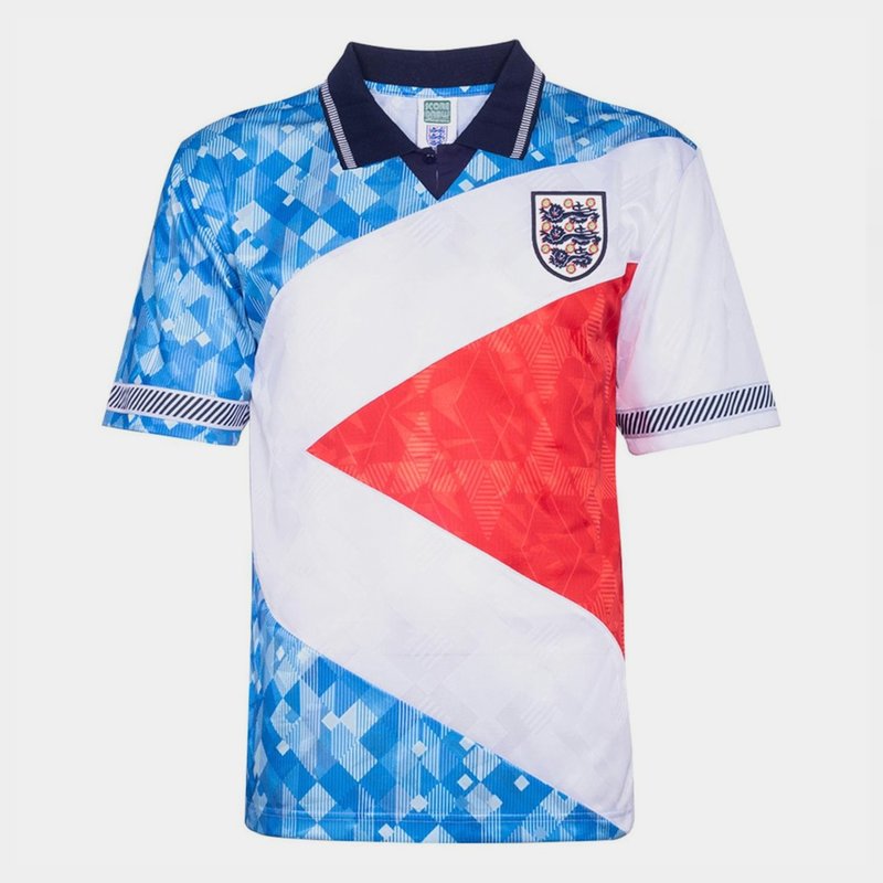 Score Draw England 1990 Mash Up Retro Football Shirt